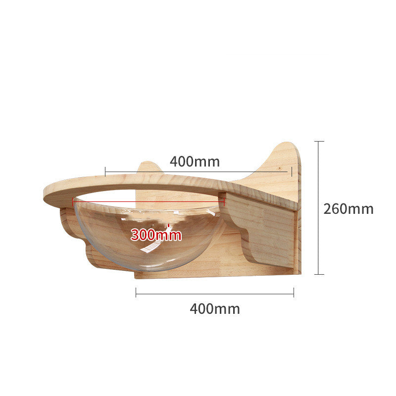 Solid Wood Wall-Mounted Cat Climbing Frame - Pet Accessories - Image 3