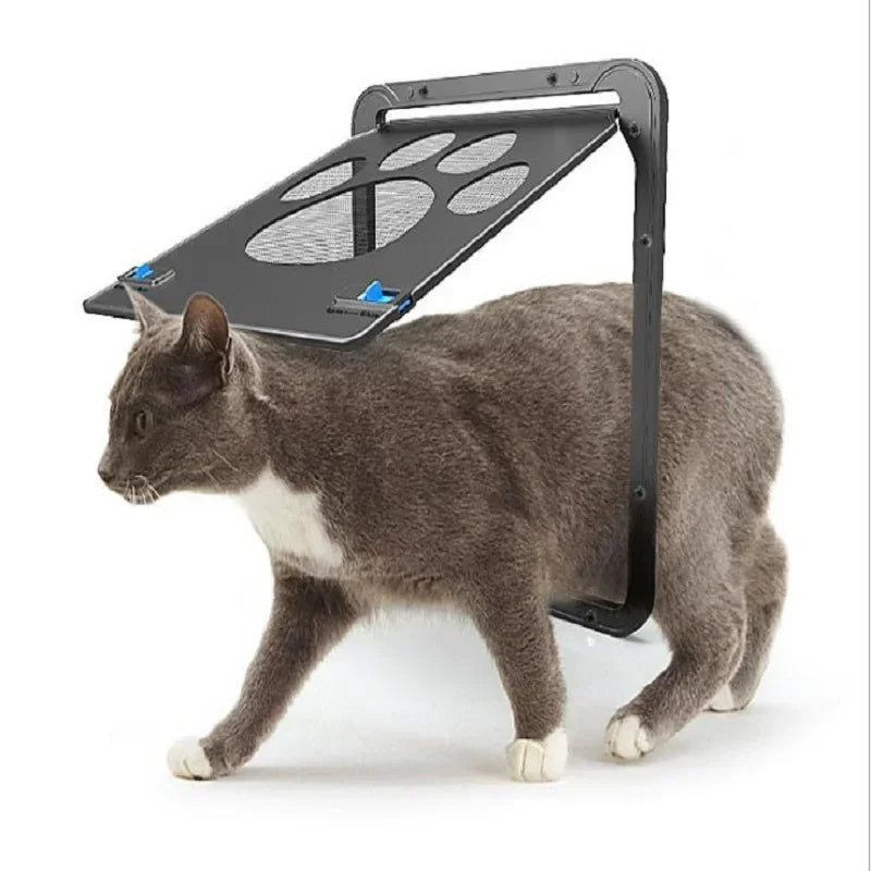 Lockable Magnetic Pet Door - Safe & Easy Install with Stylish Pattern for Dogs & Cats - Image 6